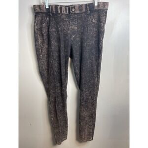Hue Sienna Acid Wash Essential Denim Leggings Women's Size XL U16924